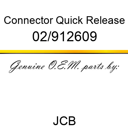 Connector, Quick Release 02/912609