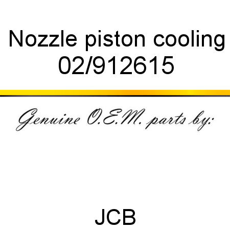 Nozzle, piston cooling 02/912615