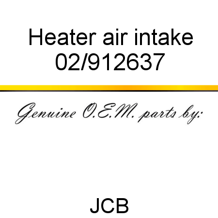 Heater, air intake 02/912637