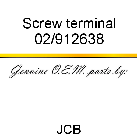 Screw, terminal 02/912638