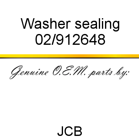 Washer, sealing 02/912648
