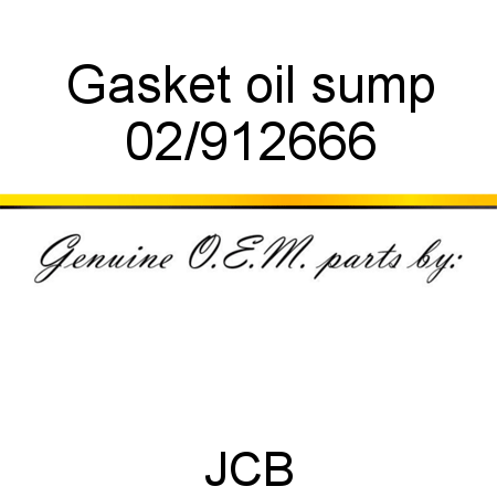 Gasket, oil sump 02/912666