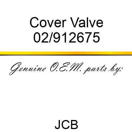 Cover Valve 02/912675