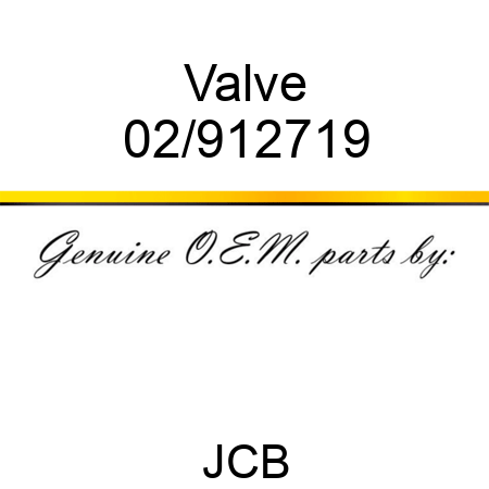 Valve 02/912719