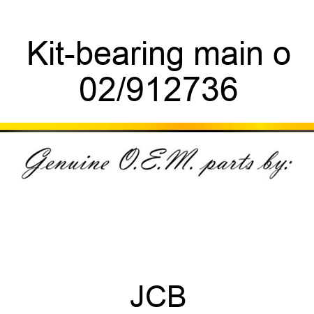 Kit-bearing main o 02/912736