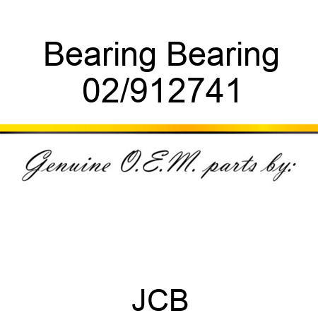 Bearing Bearing 02/912741