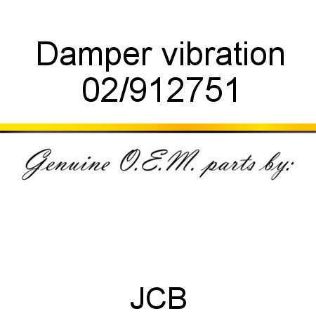 Damper, vibration 02/912751