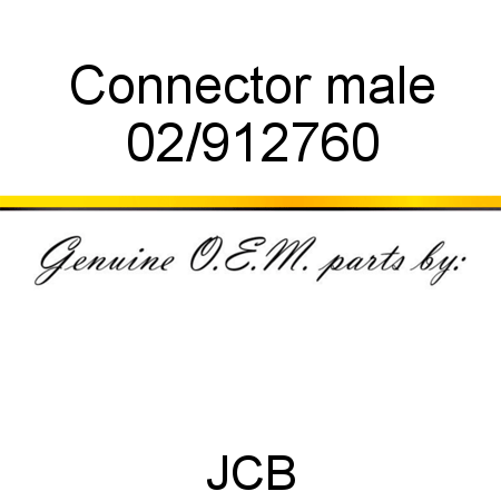 Connector, male 02/912760