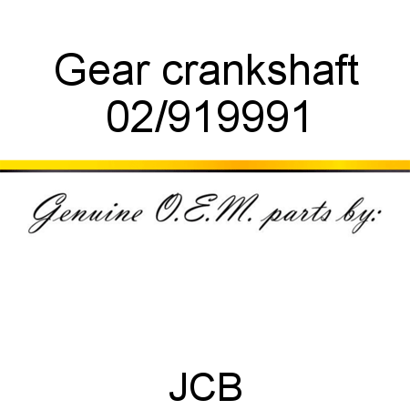 Gear, crankshaft 02/919991