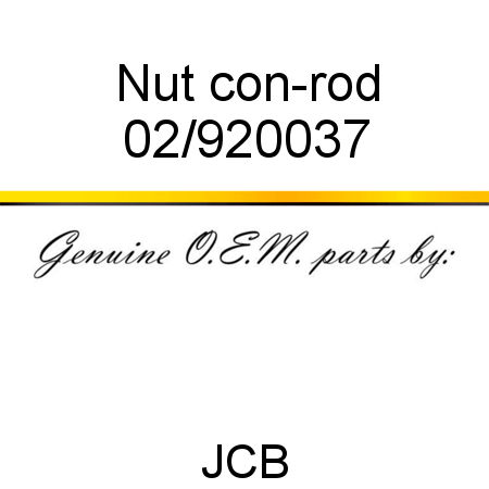 Nut, con-rod 02/920037