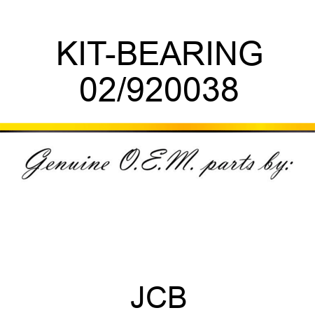 KIT-BEARING 02/920038