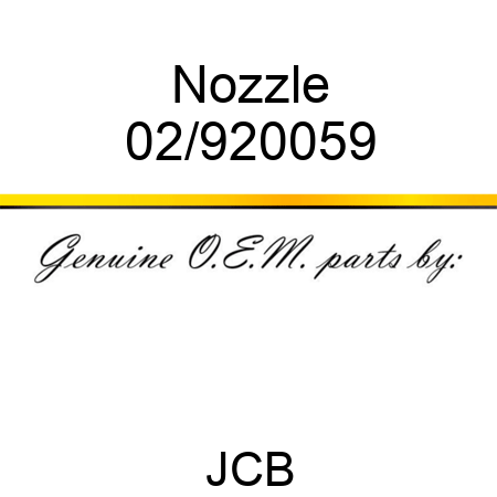 Nozzle 02/920059