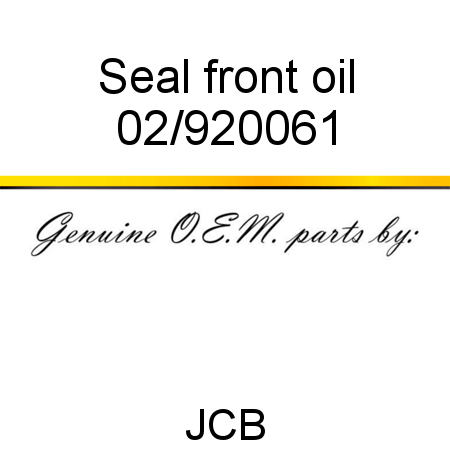 Seal, front oil 02/920061