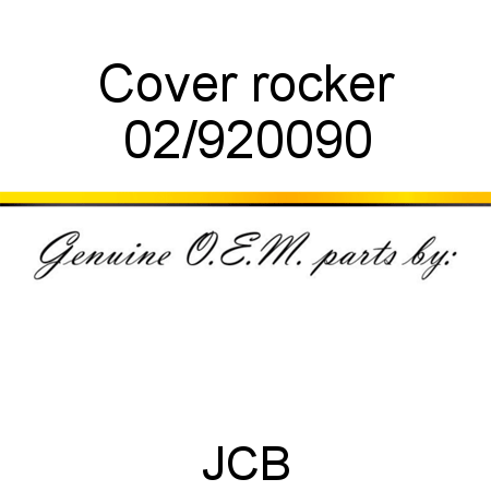Cover, rocker 02/920090