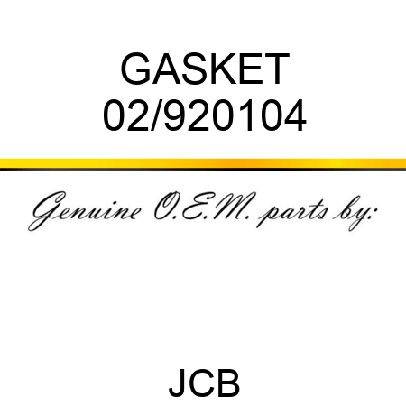 GASKET 02/920104