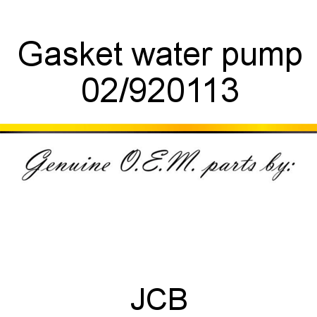 Gasket, water pump 02/920113