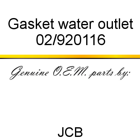Gasket, water outlet 02/920116