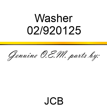 Washer 02/920125