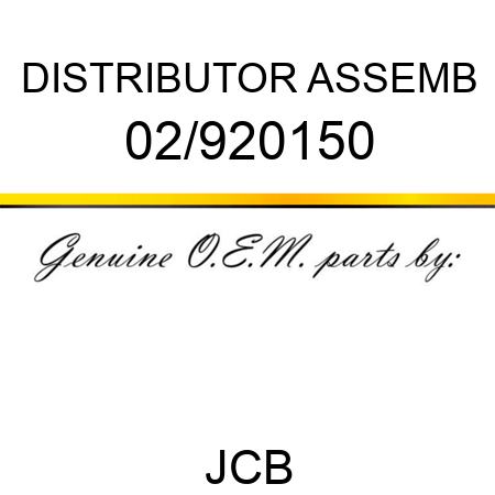 DISTRIBUTOR ASSEMB 02/920150