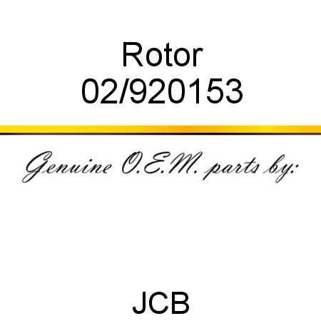 Rotor 02/920153