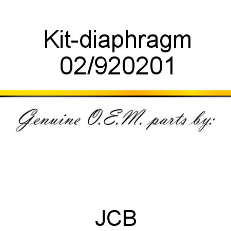 Kit-diaphragm 02/920201