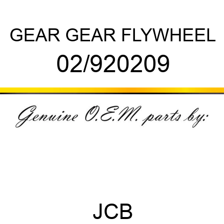 GEAR GEAR FLYWHEEL 02/920209