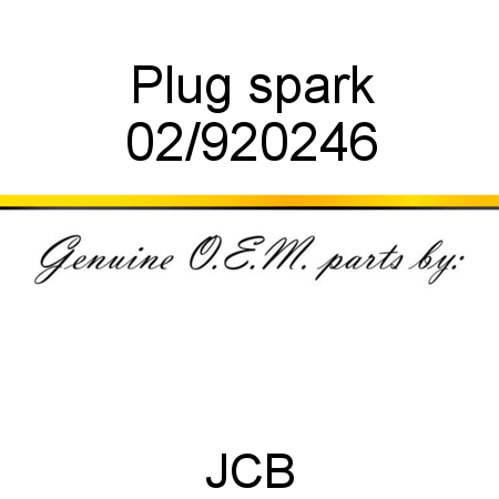 Plug, spark 02/920246