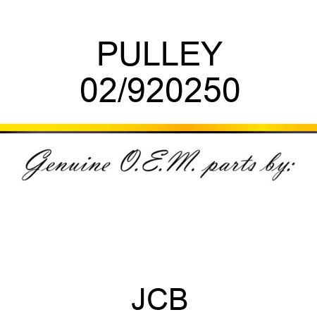 PULLEY 02/920250