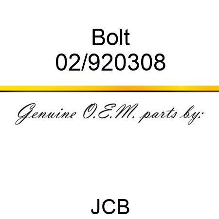 Bolt 02/920308