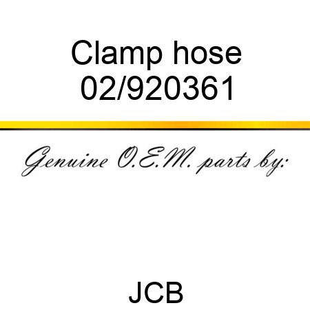 Clamp hose 02/920361