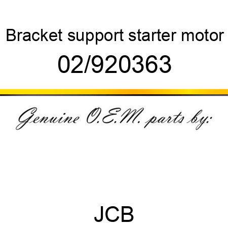 Bracket, support, starter motor 02/920363