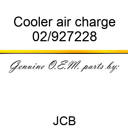 Cooler air charge 02/927228