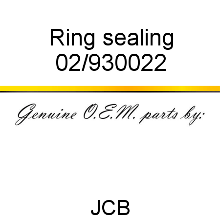 Ring sealing 02/930022