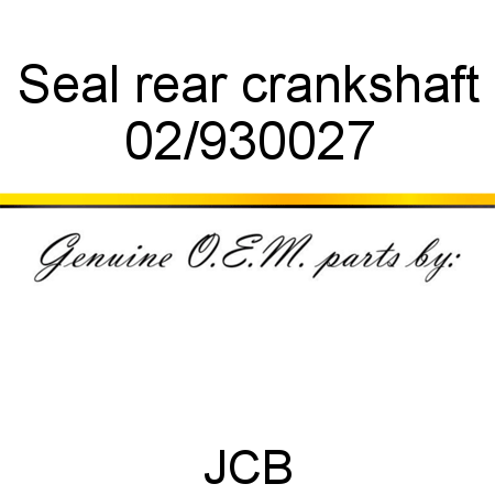 Seal rear crankshaft 02/930027