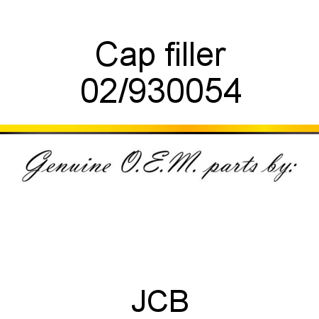 Cap, filler 02/930054