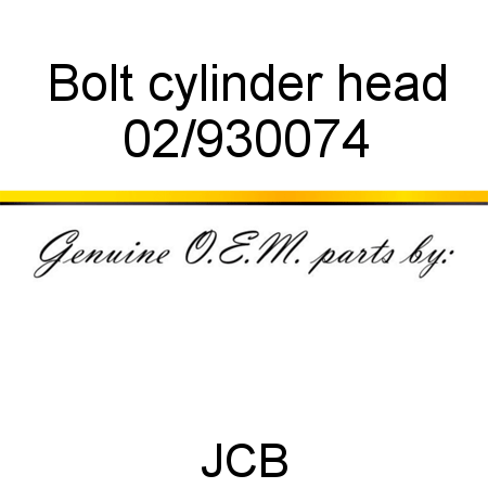 Bolt, cylinder head 02/930074