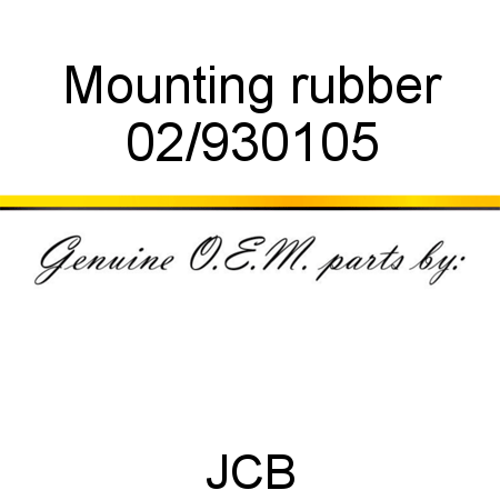 Mounting, rubber 02/930105