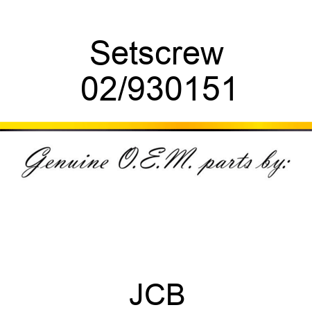 Setscrew 02/930151