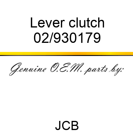 Lever clutch 02/930179