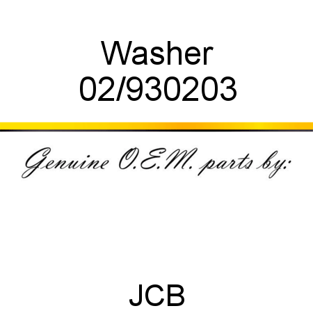 Washer 02/930203