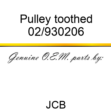 Pulley toothed 02/930206