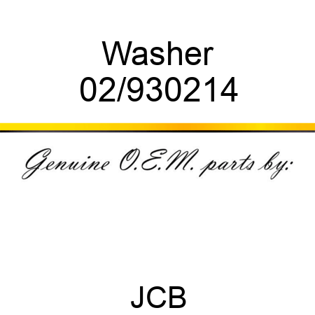 Washer 02/930214