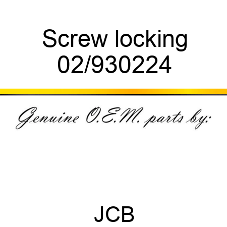 Screw locking 02/930224