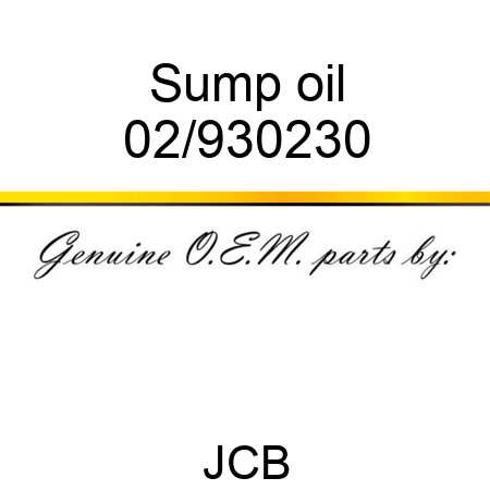 Sump oil 02/930230