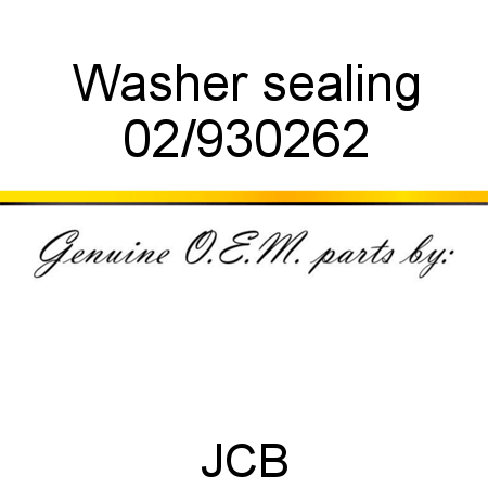 Washer, sealing 02/930262