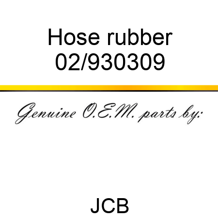 Hose rubber 02/930309