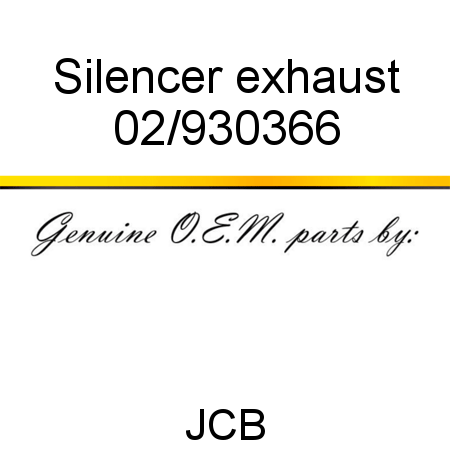 Silencer exhaust 02/930366