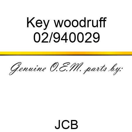 Key woodruff 02/940029