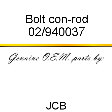 Bolt, con-rod 02/940037