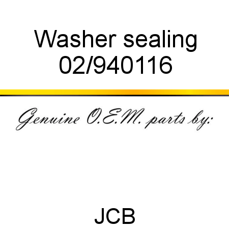 Washer, sealing 02/940116